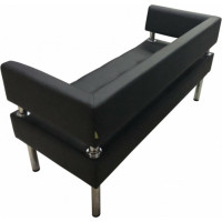 Диван Мягкий офис Сатурн трехместный черный СТР301ЧН