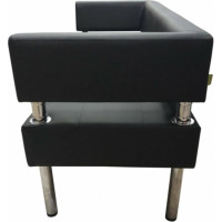 Диван Мягкий офис Сатурн трехместный черный СТР301ЧН