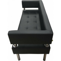 Диван Мягкий офис Сатурн трехместный черный СТР301ЧН