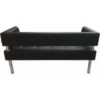 Диван Мягкий офис Сатурн трехместный черный СТР301ЧН