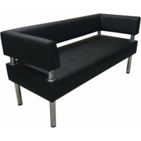 Диван Мягкий офис Сатурн трехместный черный СТР301ЧН