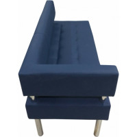 Секция дивана Мягкий офис Сатурн ПП трехместная темно-синяя ППСТР701СН1
