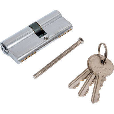 Цилиндр замка ANBO 2200 ключ/ключ, английский, 3 ключа, никель 3540 l3595 ANBO22003540