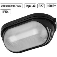 Светильник TDM ELECTRIC НПБ1207 черный/овал ресничка 100Вт IP54 SQ0303-0058
