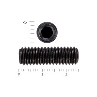 Установочный винт с внутренним шестигранником КРЕП-КОМП DIN 913, 5x25, пр. 12.9, тупой конец, черный, 100 шт. ву525пр