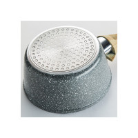 Алюминиевый ковш Alpenkok AK-71N ИНДУКЦИЯ GREY MARBLE 1,5 л, антипригарное покрытие 16 см 6 0R-00005113