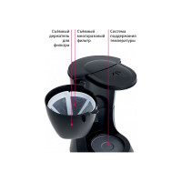 Кофеварка DELTA DL-8153 черная, 600 Вт, 600 мл 4-6 чашек 6 0Р-00015403