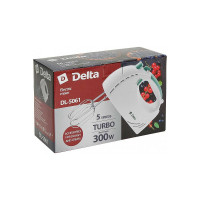 Миксер DELTA DL-5061 белый с зеленым, 300 Вт, 5 скоростей, режим турбо 12 0Р-00015949