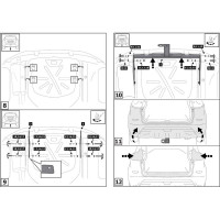 Фаркоп под квадрат Lada Xray Лада Х-рей 2015-н.в./Xray Cross Кросс 2018-н.в., 800/75 кг BERG F.6017.008