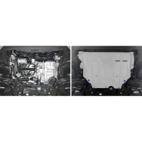Защита картера и КПП Rival для Audi A3 8V V - 1.2; 1.4; 1.8 2012-2016/Audi A3 8V рест 333.5128.1
