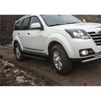 Алюминиевые пороги Rival Premium-Black для DW Hower H3 V - 2.0, 173 см, 2 шт A173ALB.2001.4