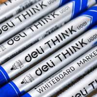 Маркер для досок DELI Think, круглый пишущий наконечник, 2 мм, синий EU00130