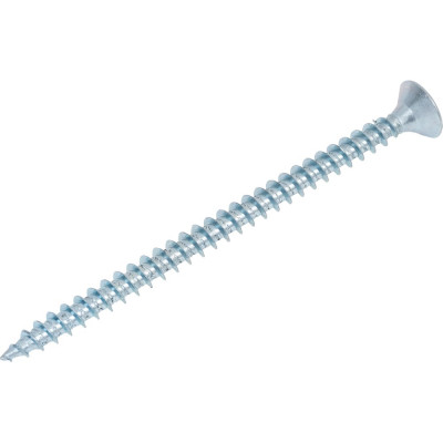 Универсальный саморез КВАДРА 6x90 белый, потайная голова, цинк, кop. 100 шт. 603090001101