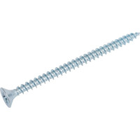 Универсальный саморез КВАДРА 6x90 белый, потайная голова, цинк, кop. 100 шт. 603090001101