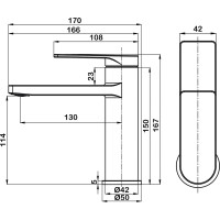 Смеситель для раковины Swedbe Velo без д/к EAN 7350078200714 2410