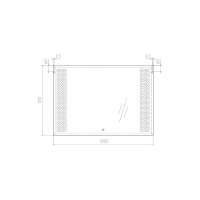 Зеркало Sansa Cosmo 100 black с подсветкой SC1047Z