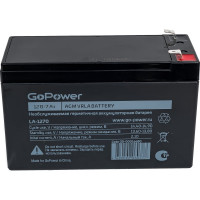 Аккумулятор свинцово-кислотный LA-1270 12V 7Ah, клеммы T2/ F2 GoPower 00-00016680