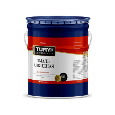 Алкидная эмаль TURY ПФ-115 синяя, 12 кг 20008256