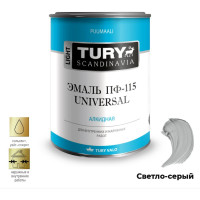 Эмаль TURY ПФ-115 Универсал светло-серая, 2,4 кг 2007174