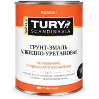 Грунт-эмаль TURY АУ по ржавчине 3 в 1, зеленая (RAL 6005), 2 кг T1-00007182