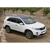 Пороги Rival "Premium-Black" для Kia Sorento II 2012-2020, 173 см, 2 шт., алюминий, A173ALB.2305.2