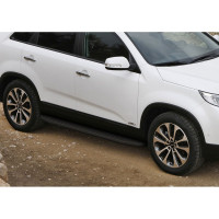 Пороги Rival "Premium-Black" для Kia Sorento II 2012-2020, 173 см, 2 шт., алюминий, A173ALB.2305.2