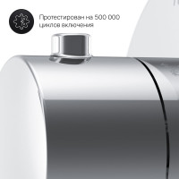 Переключатель на три положения AM.PM монтируемый в стену, хром F0800100