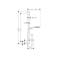Душевой гарнитур HANSGROHE 27667000 Raindance Select S 120 3iet PowderRain Unica Puro 00000061290
