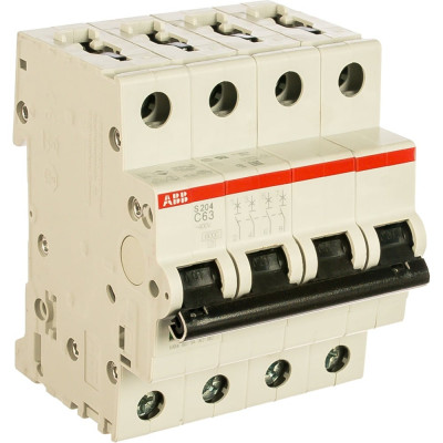 Автоматический выключатель ABB S204 4P 63А 6kA 2CDS254001R0634