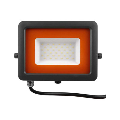 Светодиодный прожектор Jazzway PFL-S2 30Вт 6500К IP65 220–240В ДО с клапаном закаленное матовое стекло серый 2853295D