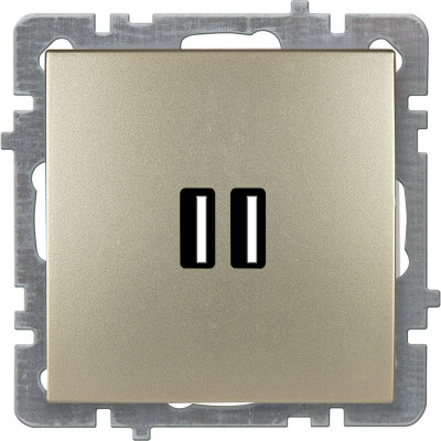 Механизм розетки NILSON USB TOURAN-ALEGRA-THOR, metallic, золото 24150481