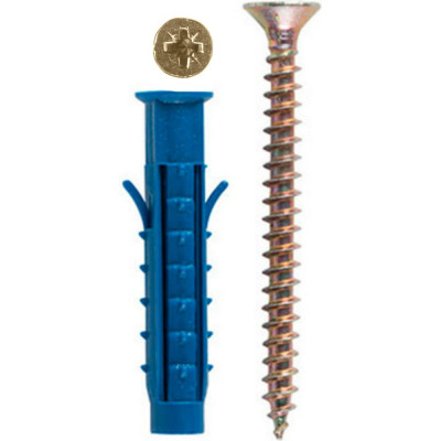 Дюбель НАКРЕПКО с шурупом 10х60 50 шт. 102313