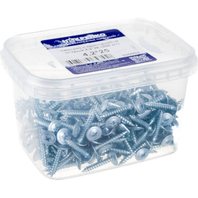 Саморез НАКРЕПКО с прессшайбой острый 4,2х25 1500 шт. 200904