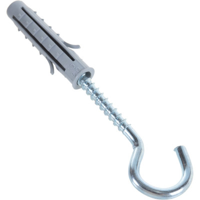 Шуруп НАКРЕПКО-крюк 6х60 с дюбелем 10 50 шт. 103821