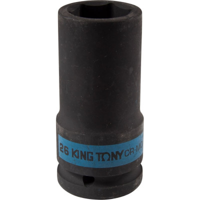 Головка торцевая ударная глубокая шестигранная 26 мм, 3/4"DR KING TONY 643526M