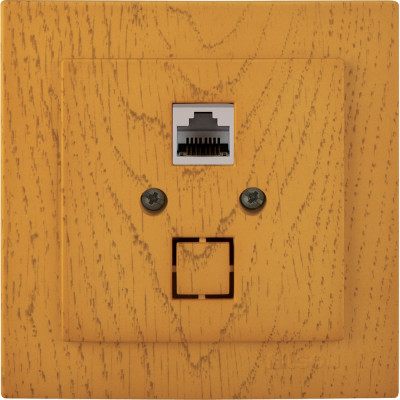 1-местная компьютерная розетка Nilson СУ RJ45 CAT5, TOURAN WOOD, дуб 24251044