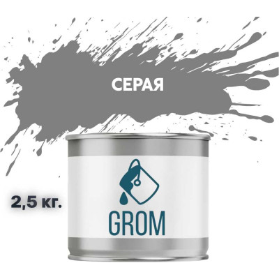 Эмаль Grom пф-115 алкидная глянцевая серая 2,5 кг. 70067