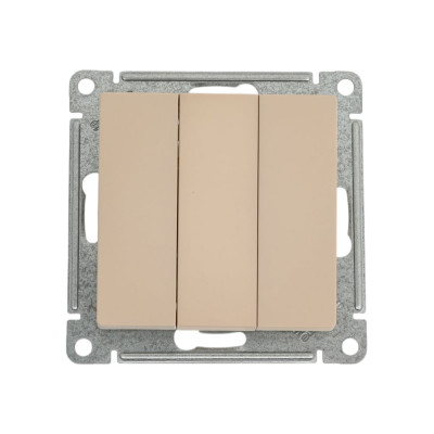 3-клавишный выключатель Systeme Electric Atlasdesign песочный сх.1+1+1, 10ах ATN001231