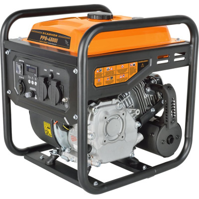 Инверторный генератор CARVER ppg -4500i 3,5/3,8квт, 220/12в, 2 розетки, дисплей 01.020.00036