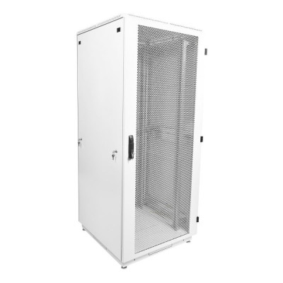 Серверный напольный шкаф ЦМО ШТК-Э, IP20, 42U, 1987x800x1000 мм (ВхШхГ), дверь: перфорация, задняя дверь: перфорация, боковая панель: сплошная, разборный, цвет: серый, ШТК-Э-42.8.10-44АА