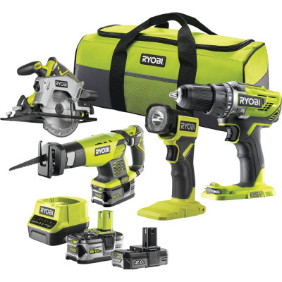 Набор из 4 инструментов Ryobi RCK184-252S 18В 5133005692