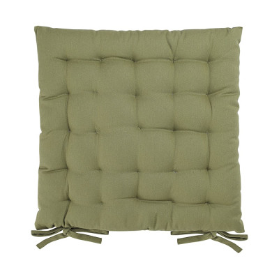 Подушка на стул Tkano коллекция Essential из хлопка оливкового цвета, 40x40 см TK24-CP0001