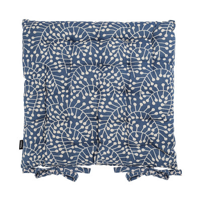 Подушка на стул Tkano коллекция Scandinavian touch темно-синего цвета с принтом Спелая Смородина, 40x40 см TK24-CP0006