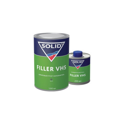 Грунт-наполнитель SOLID FILLER VHS LOW VOC (1000+250 мл)  4:1 (комплект), цвет: серый 332.1503