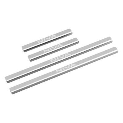 Накладки порогов AutoMax 4 шт, Chevrolet Niva 2009-2020 AMCHNIV01