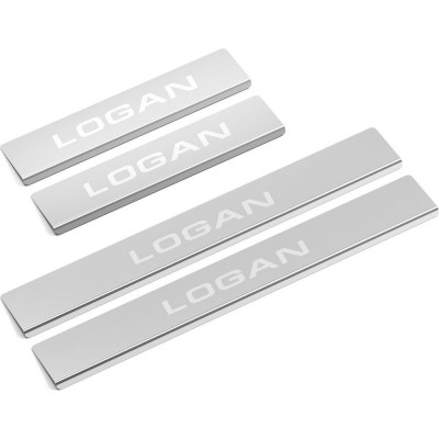 Накладки порогов AutoMax (4 шт.) Renault Logan 2014- AMRELOG01