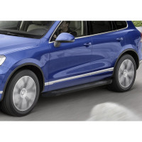 Алюминиевые порог Rival Silver для Volkswagen Touareg II, 2 шт., F193AL.5801.3