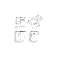 Мойка ALVEUS LINE MAXIM 80 SAT-90 790х500 мм, 1X с сифоном 1127251 1100216
