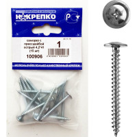 Саморез НАКРЕПКО с прессшайбой острый 4,2х41 375 шт. 100906
