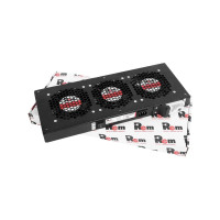 Вентиляторный модуль Rem 230V, вентиляторов: 3, 130 дБ, поток: 450 м3/ч, черный R-FAN-3T-9005